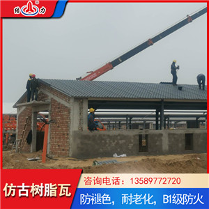树脂琉璃瓦 山东济宁合成树脂瓦 新型塑料建材现代工艺