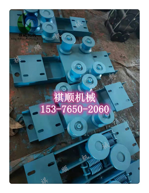 单轮副压轮组 组合托绳轮 弹簧主压绳轮组