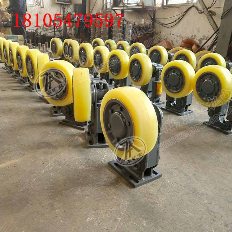 LS50双轮滚轮罐耳 罐笼缓冲器 聚氨酯轮皮高弹性