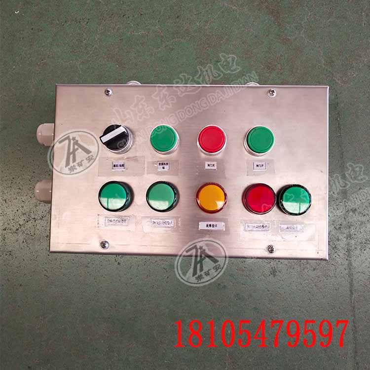 矿用控制按钮箱 AH0.6/12本安型按钮箱 8个控制按钮