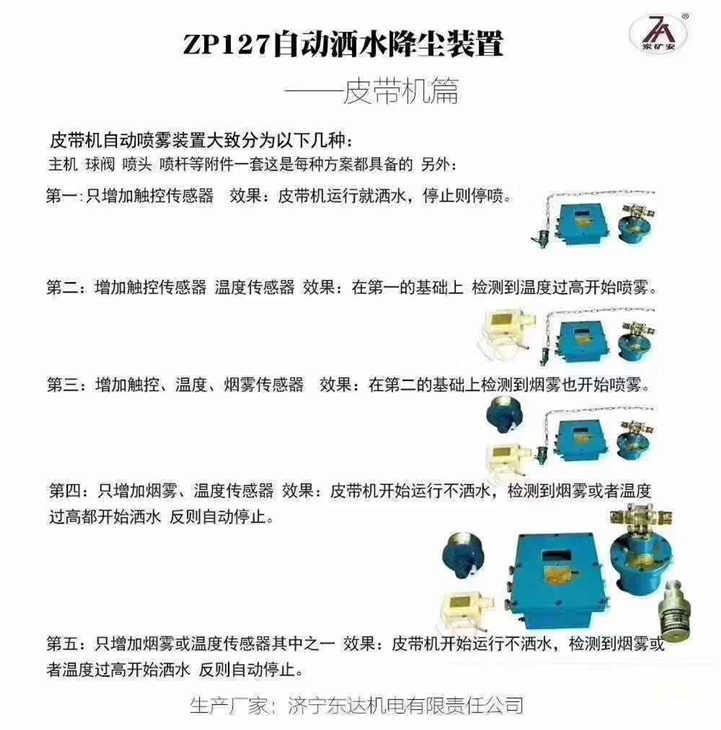 zp127大巷自动喷雾 红外洒水降尘装置矿井底用