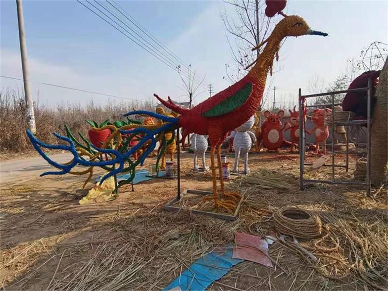 稻草人工艺品 景区稻草人工艺品 手工草编稻草人 支持定制