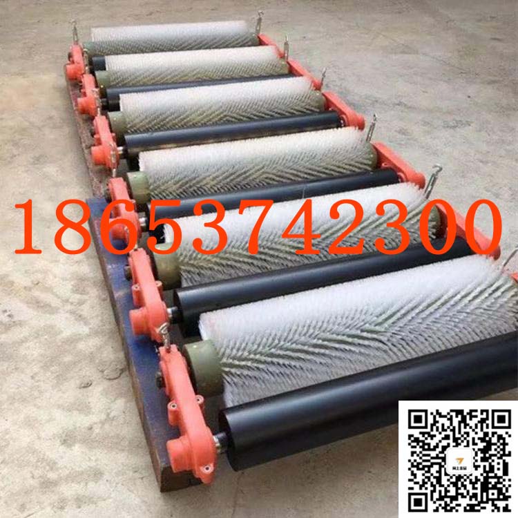 定制滚动毛刷清扫器 被动型无动力清扫器 皮带机清扫设备