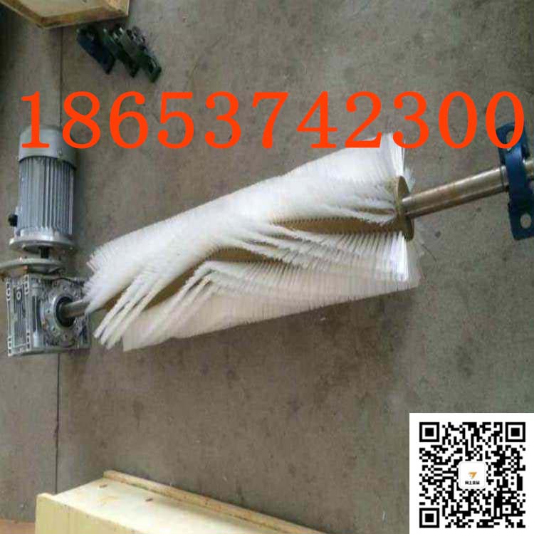 供应输送机B-800电动滚刷式皮带清扫器 电动毛刷清扫器