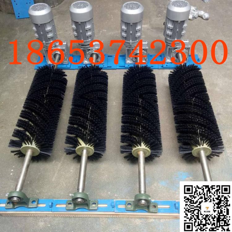 残渣物料清理电动滚动毛刷清扫器 尼龙材质电动清扫器