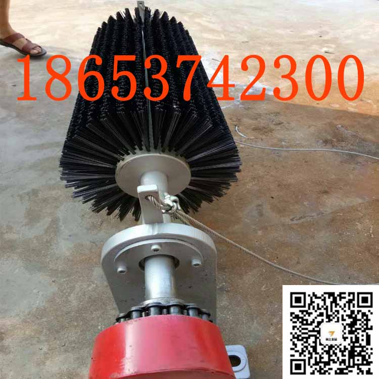 滚筒刷无动力清扫器 皮带输送机尼龙毛刷被动式清扫器