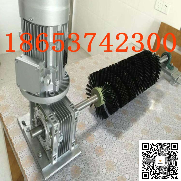 向上金品牌矿用皮带机电动清扫器 旋转毛刷清扫器