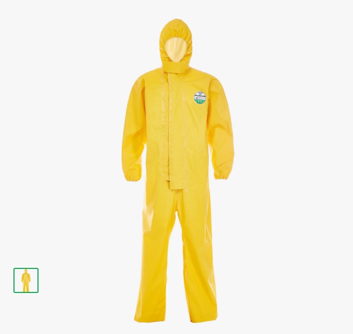 雷克兰PVC材质防化服EPVC428连体防酸碱防化服