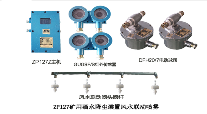 ZP127回风巷道用矿用洒水降尘装置