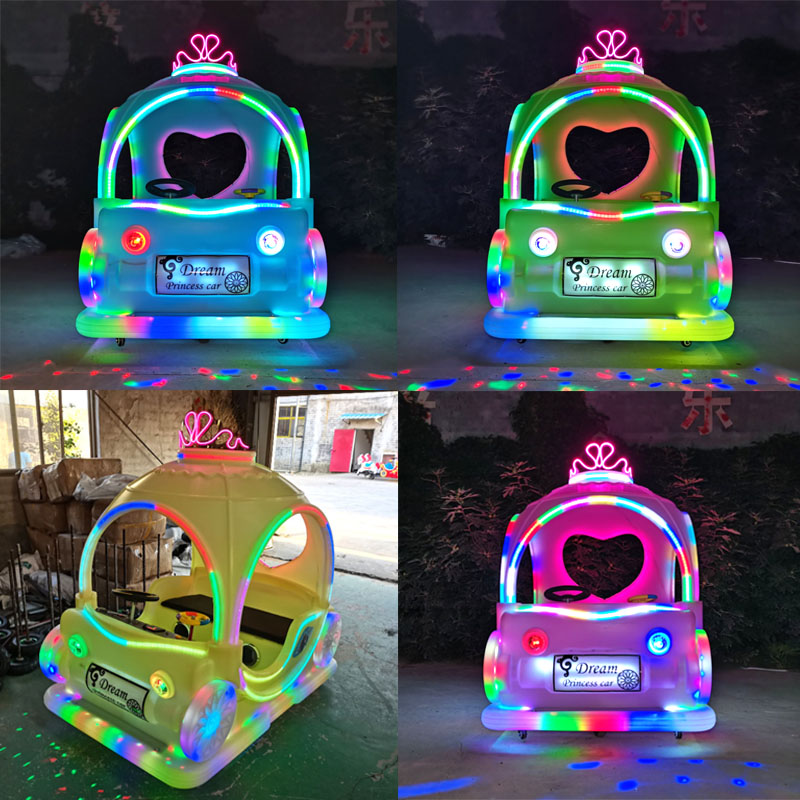 儿童碰碰车广场双人电动玩具车公主花车