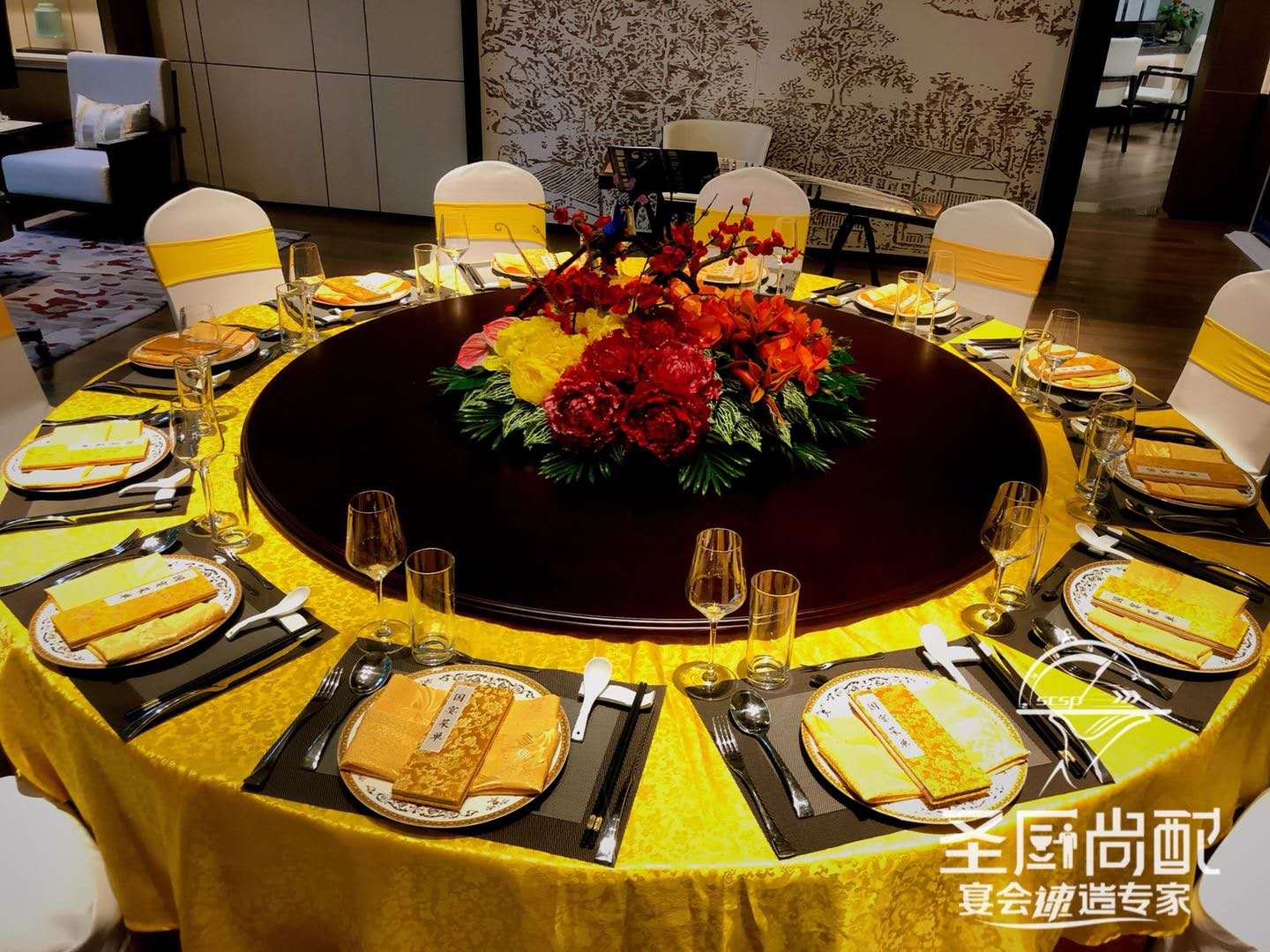 餐饮外宴上门中式围餐自助餐茶歇活动等