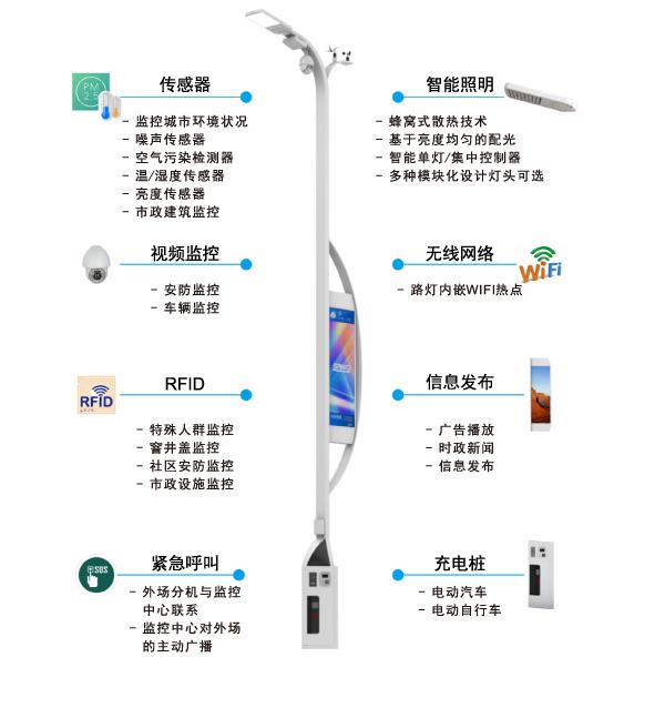 智能监控智慧灯杆定制生产