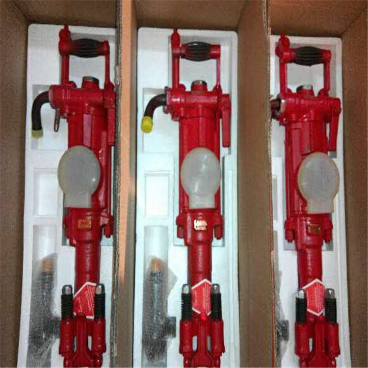 7665MZ系列双级气腿凿岩机用于钻凿与巷道顶板笔直的锚杆孔