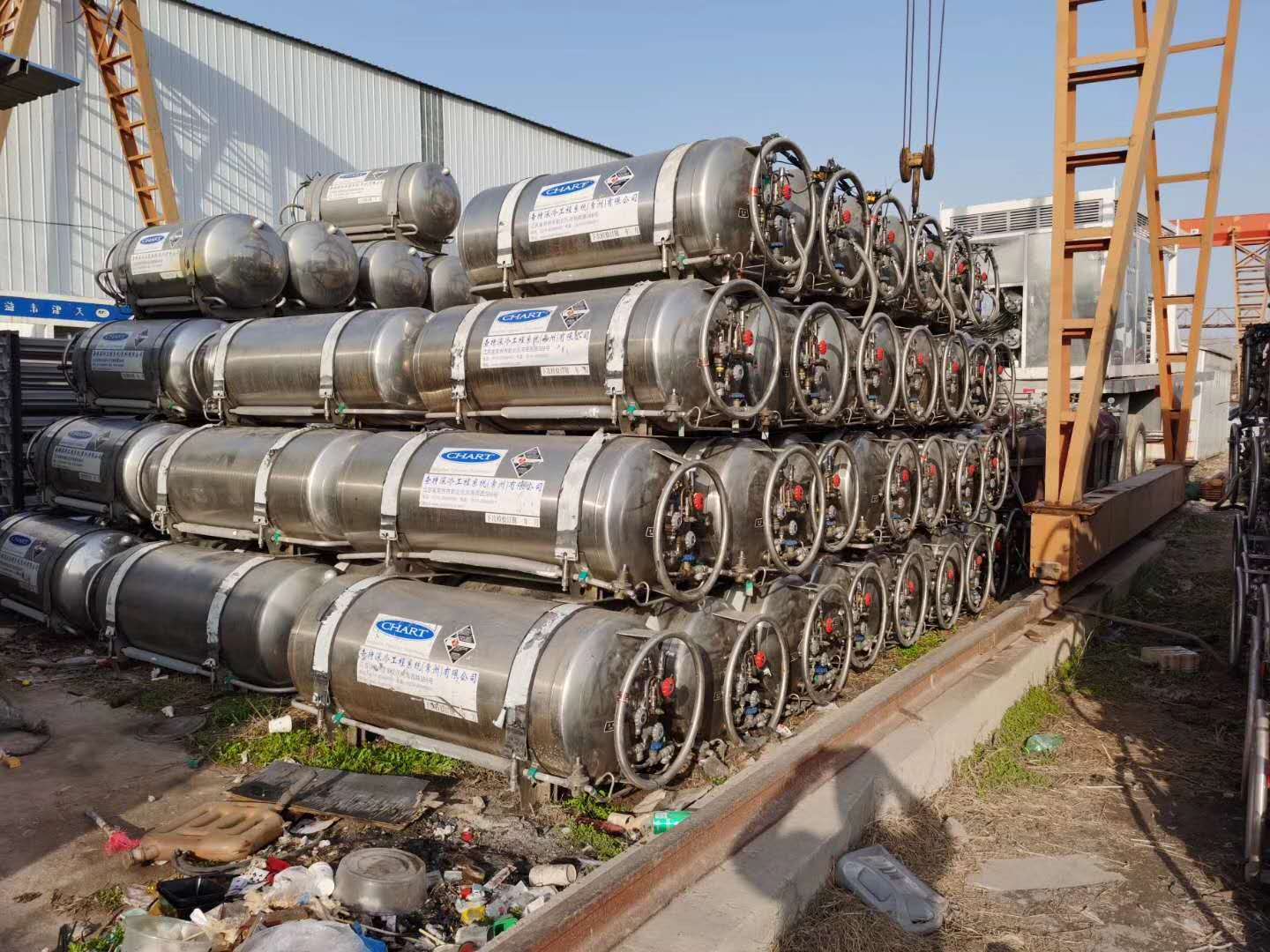 出售450L  500L 查特天然气车载瓶  lng拆车瓶  lng点供储罐