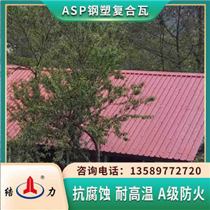 结力asp钢塑瓦 山东胶州PET覆膜彩钢板 钢结构厂房彩瓦