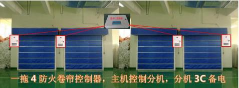 一带四防火卷帘控制器